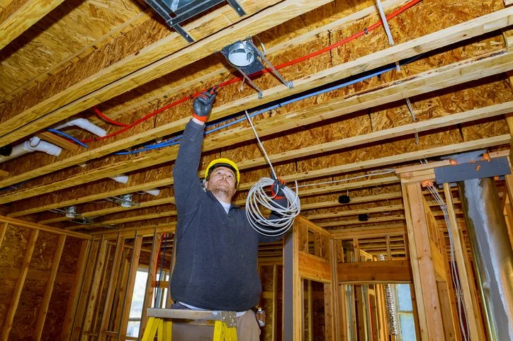 electrician installing wiring