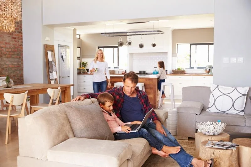 family inside home