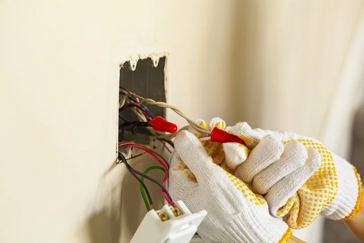 electrician working with wiring
