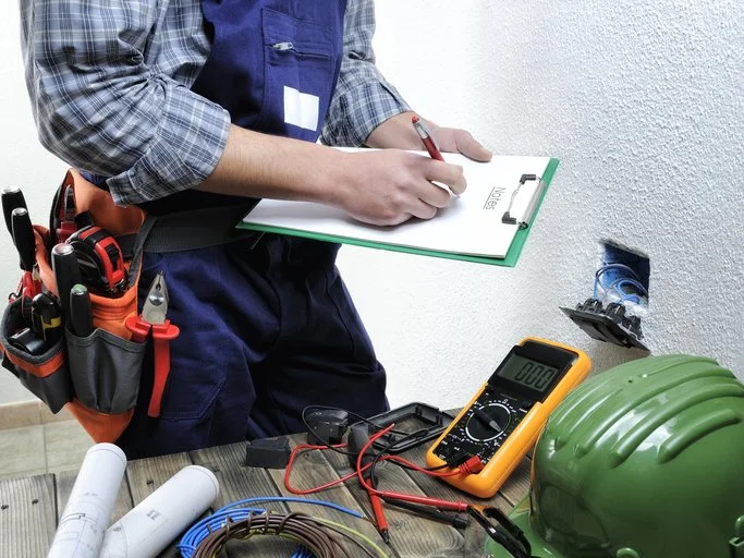 electrician installing light switch